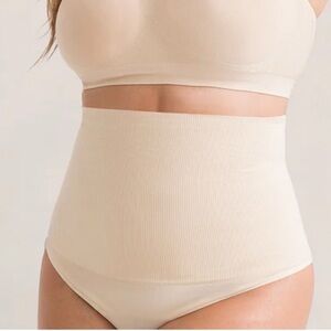 Shapermint Essentials High Waisted Shaper Thong NWT L Seamless Shapewear Nude